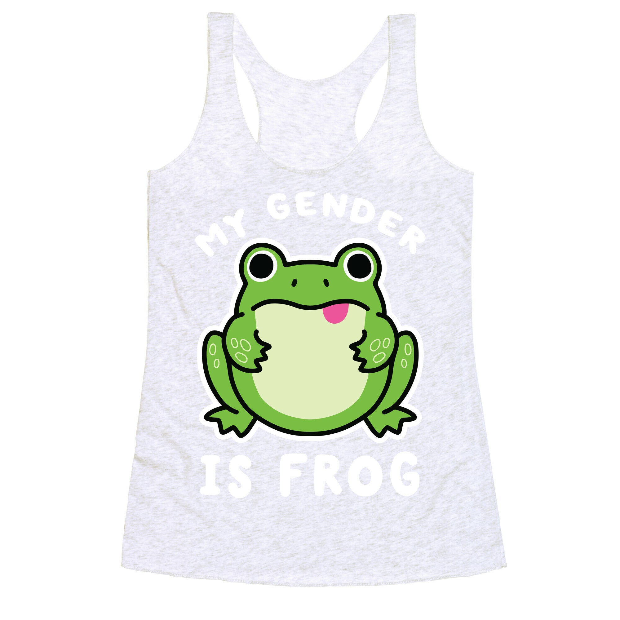 My Gender Is Frog Racerback Tank
